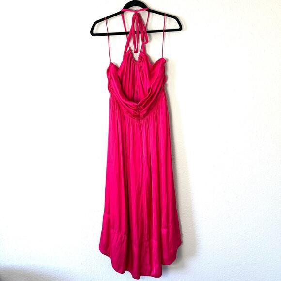 New J. Crew Collection Pink Halter Midi Dress Size 20 - Picture 3 of 10